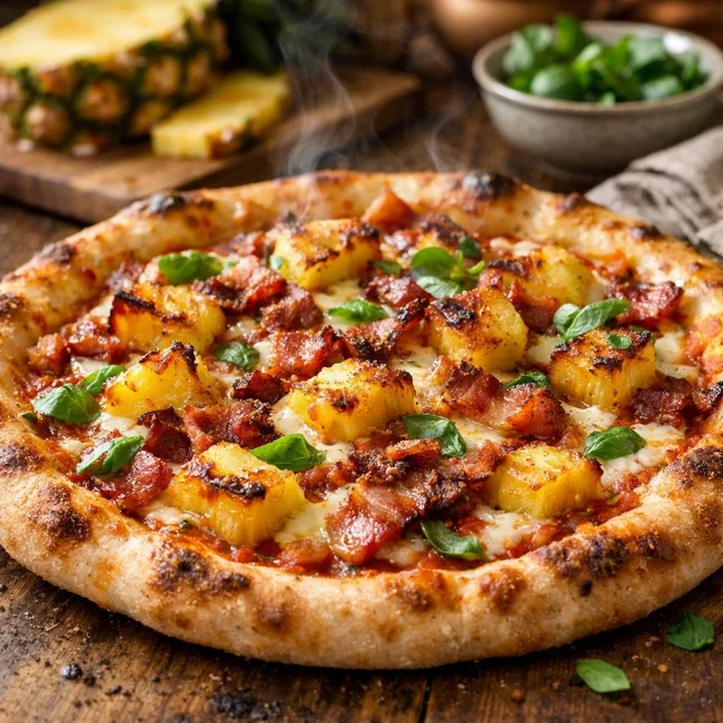 Sweet and Savory Tropical Pizza