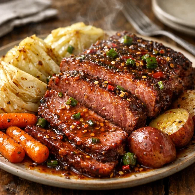 Sweet and Spicy Corned Beef and Cabbage