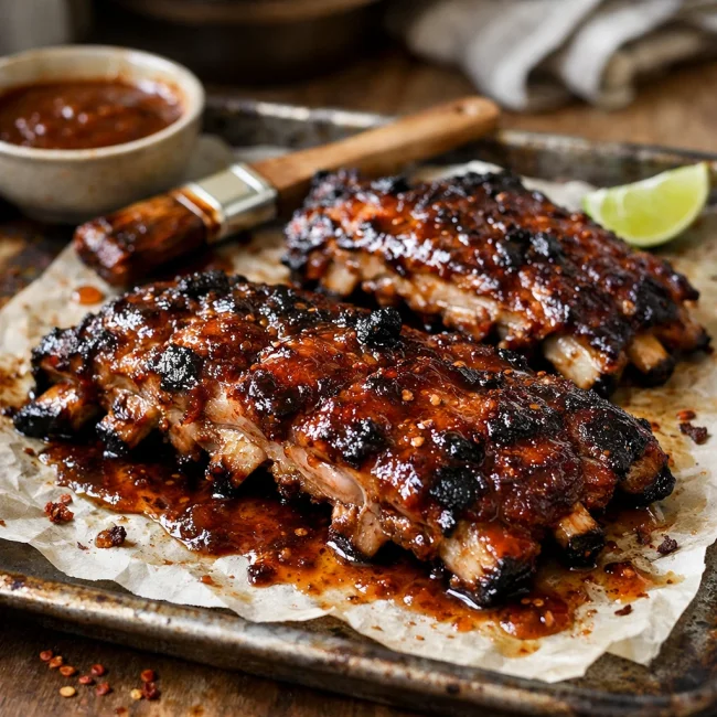 Sweet and Tangy Oven Roasted Ribs