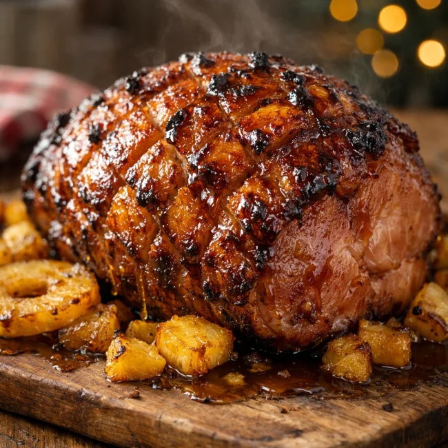 Sweet Pineapple Glazed Ham