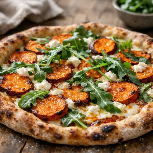 Sweet Potato and Arugula Pizza