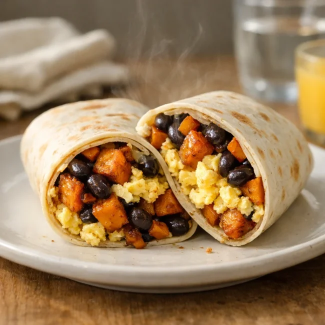 Sweet Potato and Black Bean Burrito