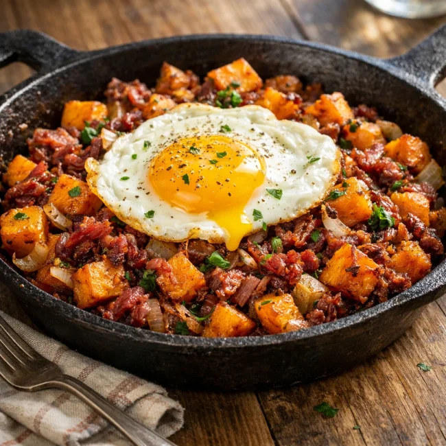 Sweet Potato Corned Beef Hash