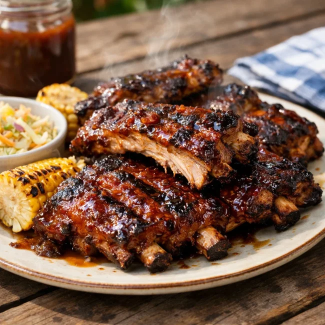 Tangy Glazed Barbecue Ribs