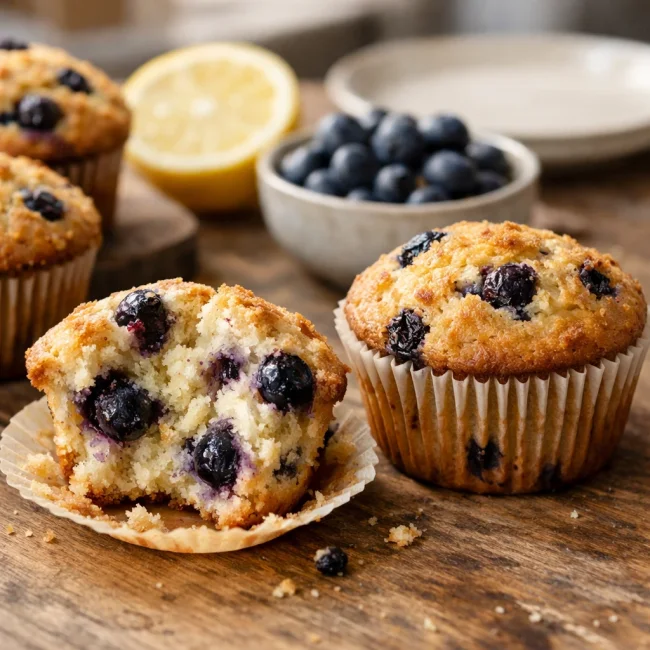 Tangy Lemon Blueberry Muffins