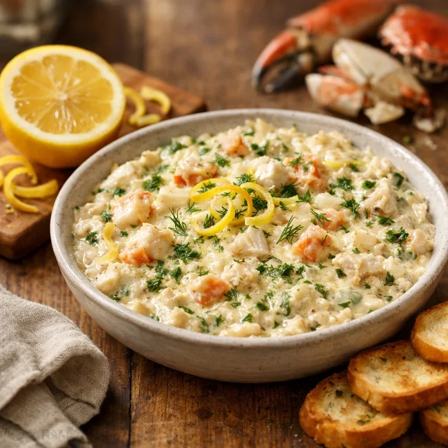 Tangy Lemon Herb Crab Dip