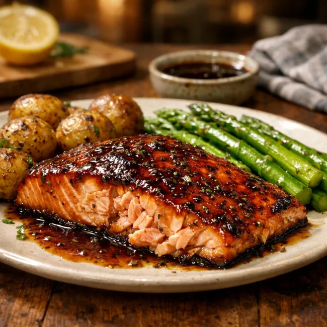 Tangy Maple Balsamic Salmon