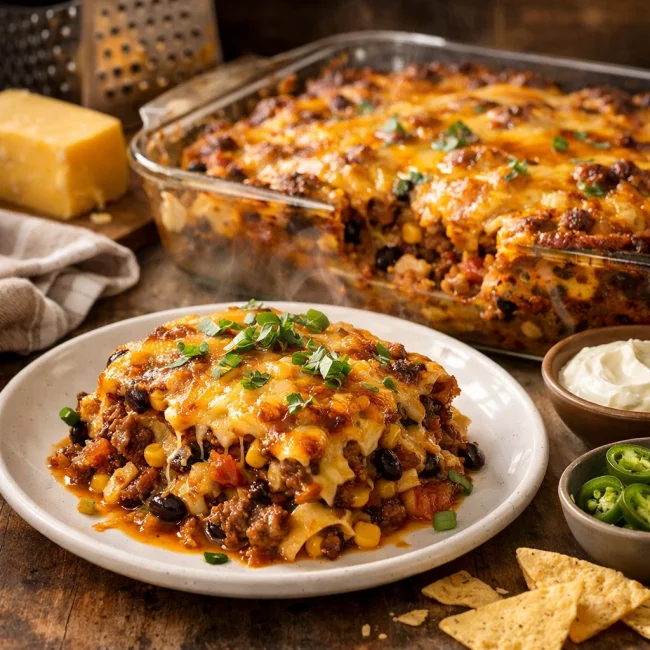 Tex-Mex Cheeseburger Casserole