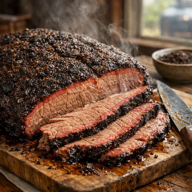 Texas-Style Coffee-Rubbed Smoked Brisket