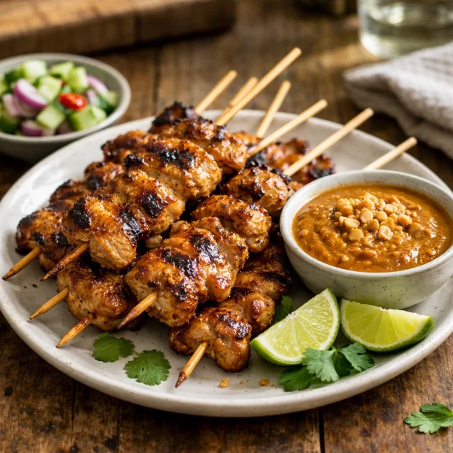 Thai Chicken Satay with Peanut Sauce