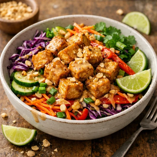 Thai Peanut Salad with Tofu