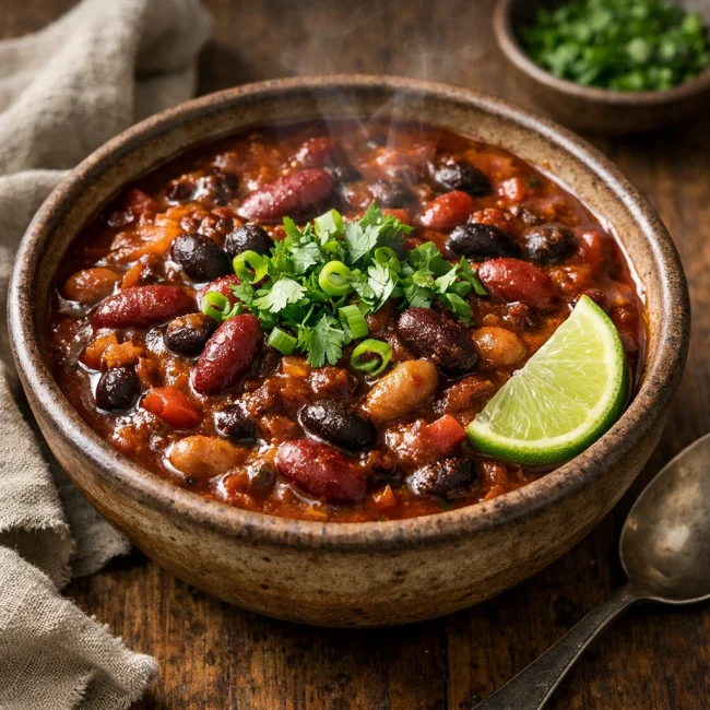 Three-Bean Chipotle Chili