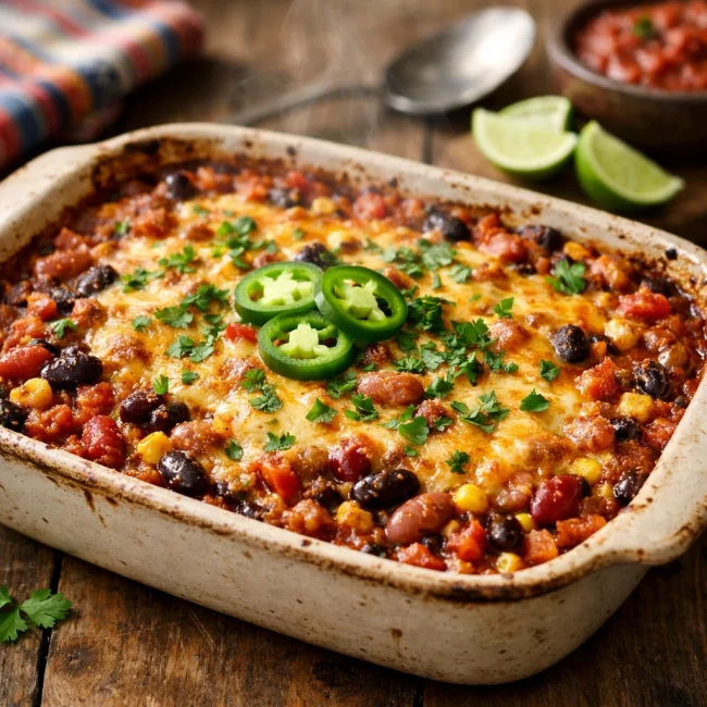 Three-Bean Mexican Casserole