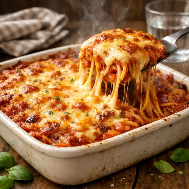 Timeless Baked Spaghetti
