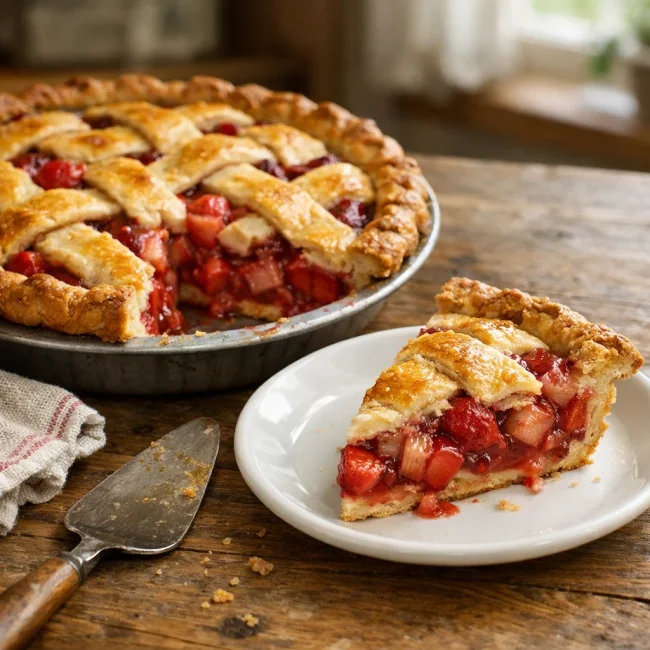 Timeless Strawberry Rhubarb Pie