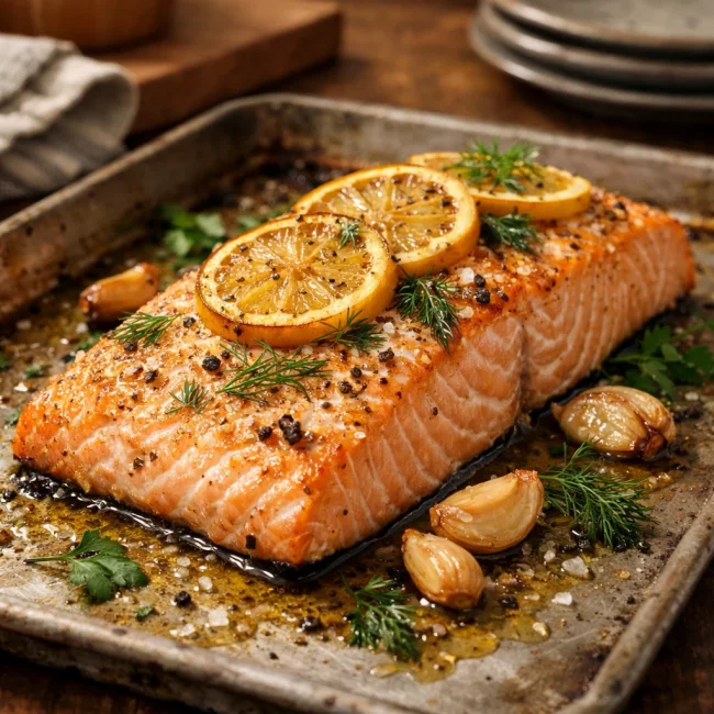 Traditional Baked Salmon
