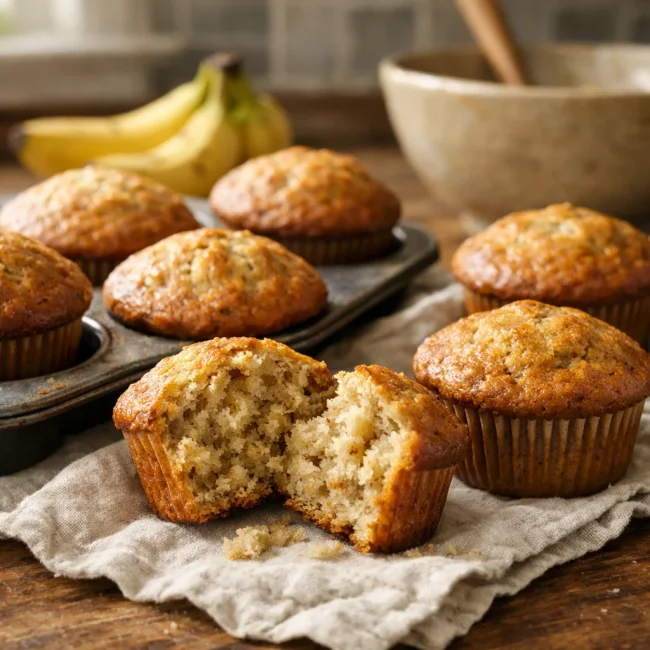 Traditional Banana Muffins
