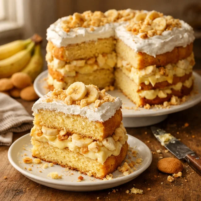 Traditional Banana Pudding Cake