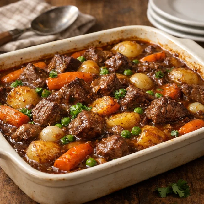Traditional Beef and Vegetable Casserole