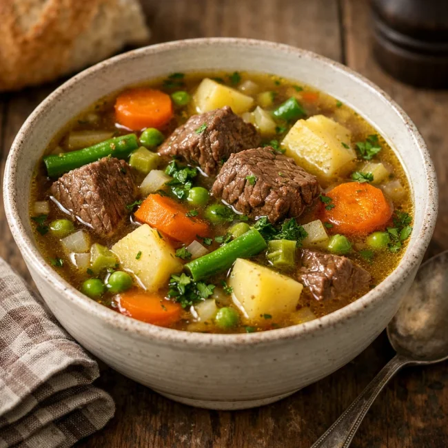 Traditional Beef and Vegetable Soup