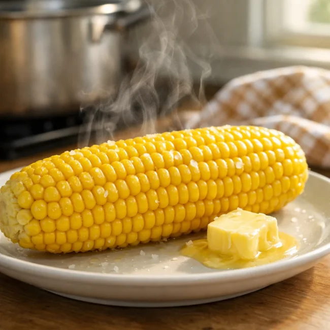 Traditional Boiled Corn on the Cob