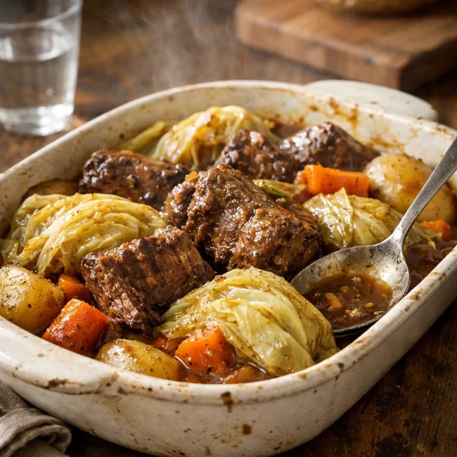 Traditional Braised Beef and Cabbage