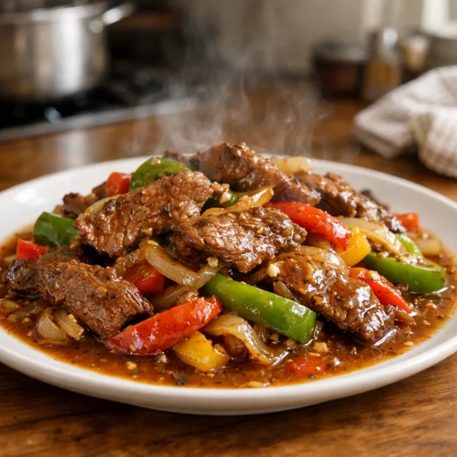 Traditional Braised Pepper Steak