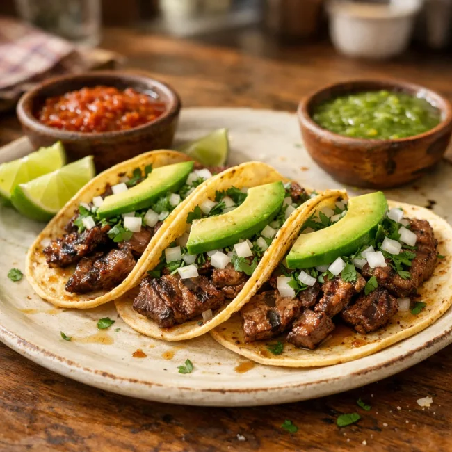 Traditional Carne Asada Tacos