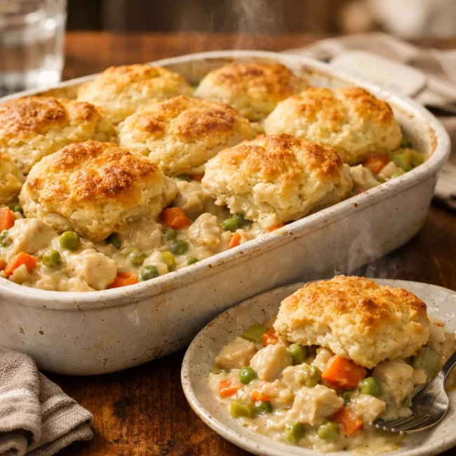 Traditional Chicken and Biscuit Bake