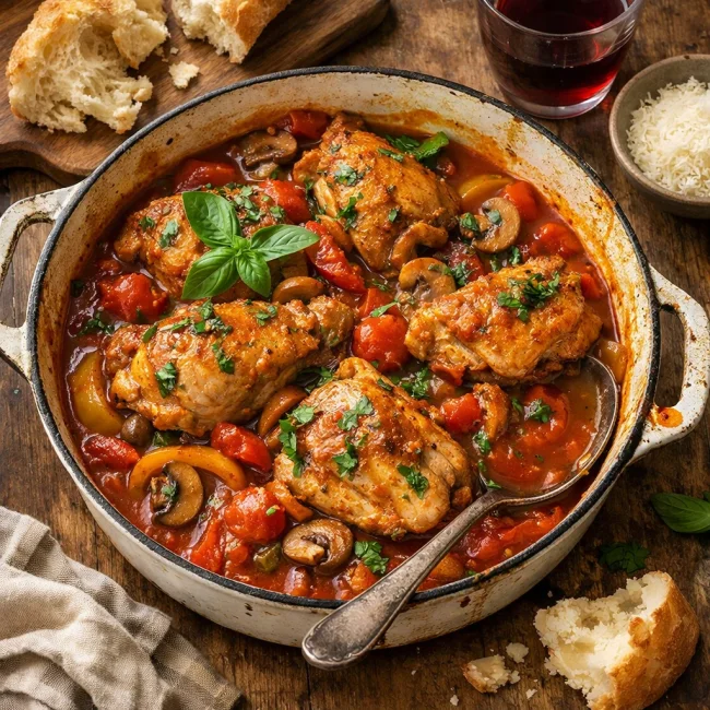 Traditional Chicken Cacciatore