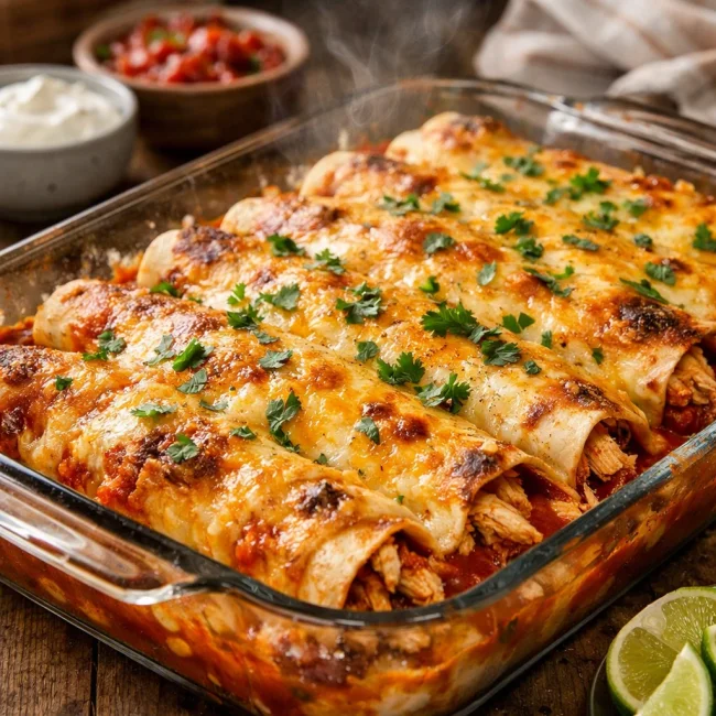 Traditional Chicken Enchilada Bake