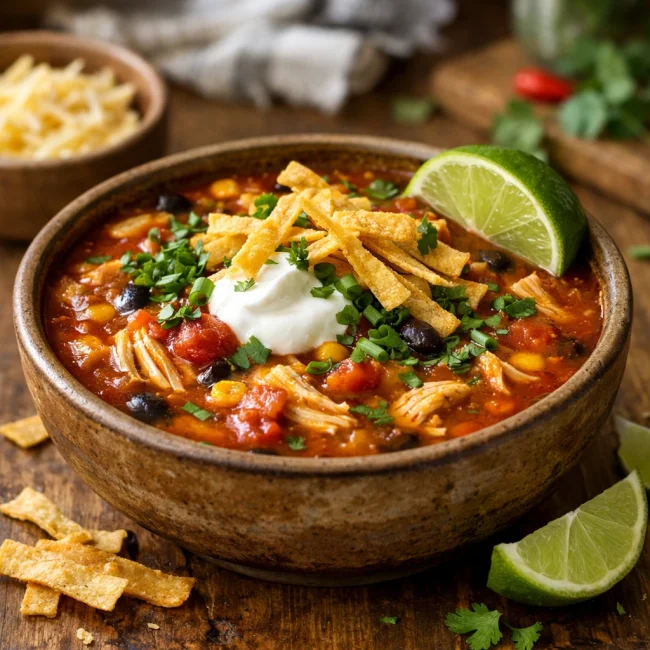 Traditional Chicken Enchilada Soup