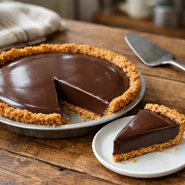 Traditional Chocolate Pudding Pie