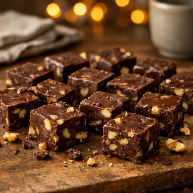 Traditional Chocolate Walnut Fudge