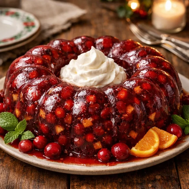 Traditional Cranberry Gelatin Delight