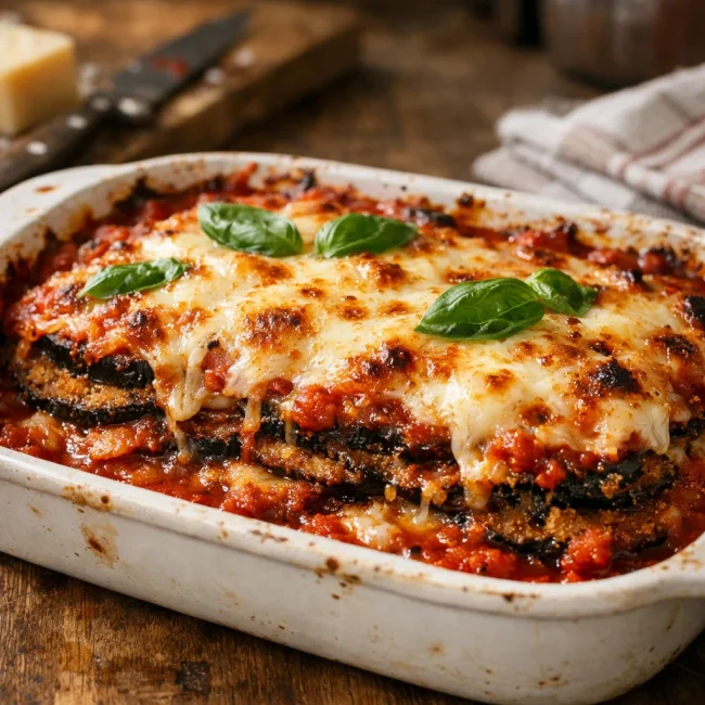 Traditional Eggplant Parmigiana