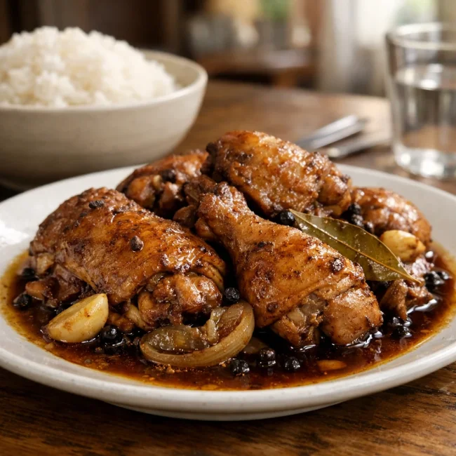 Traditional Filipino Chicken Adobo