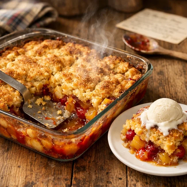 Traditional Fruit Dump Cake