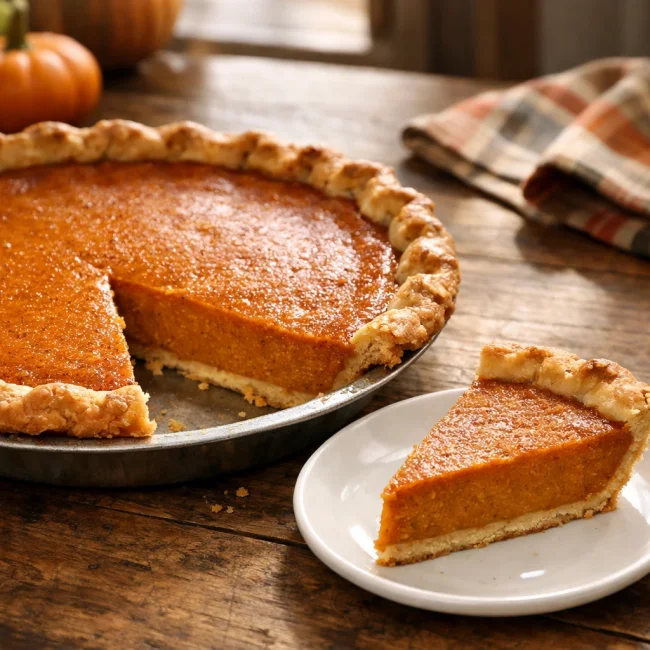 Traditional Harvest Pumpkin Pie