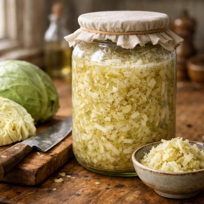 Traditional Homemade Sauerkraut