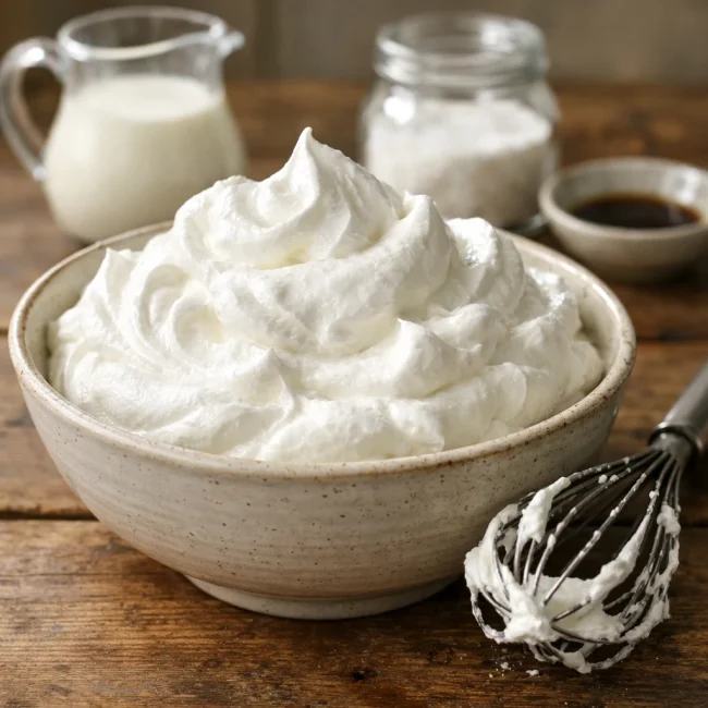 Traditional Homemade Whipped Cream