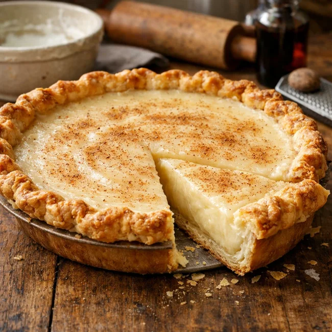Traditional Hoosier Sugar Cream Pie