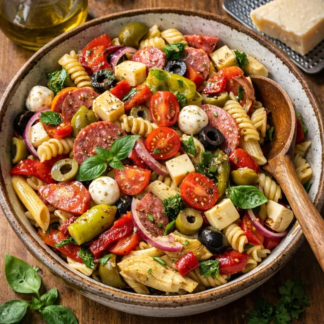 Traditional Italian Antipasto Pasta Salad