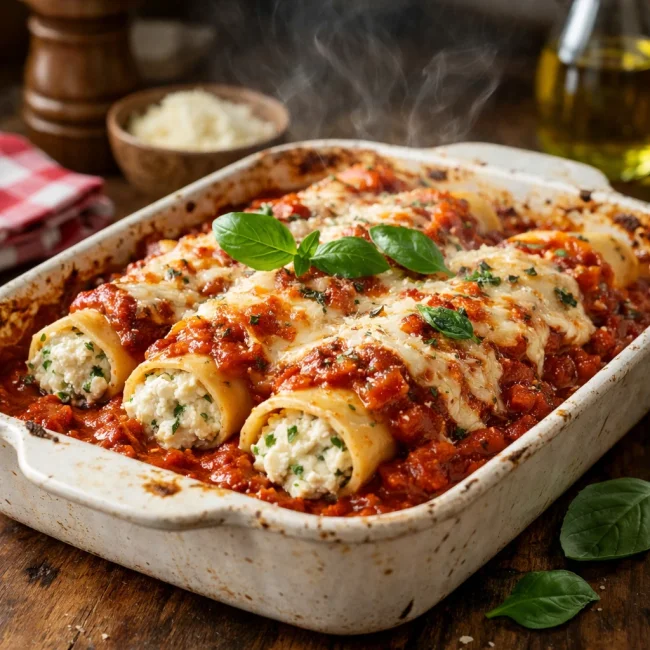 Traditional Italian Manicotti