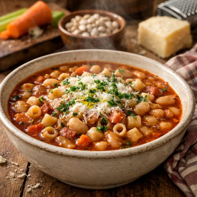 Traditional Italian Pasta e Fagioli