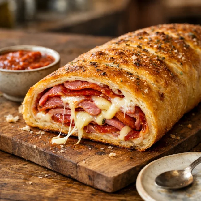 Traditional Italian Stromboli
