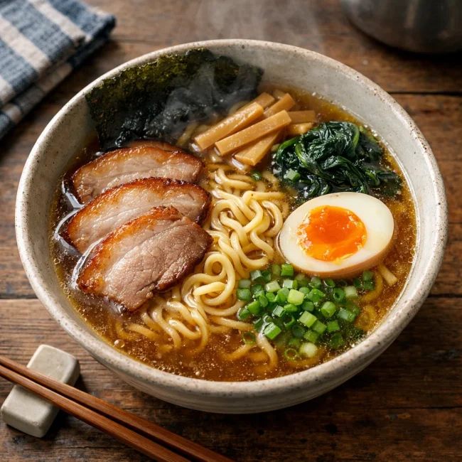 Traditional Japanese Ramen Noodle Soup