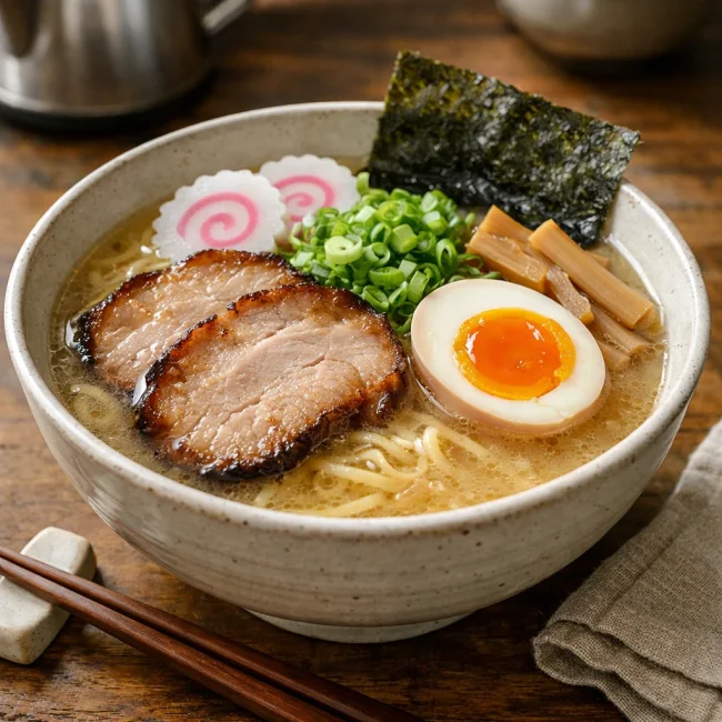 Traditional Japanese Ramen Soup