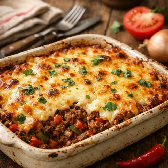 Traditional Mexican Beef Casserole