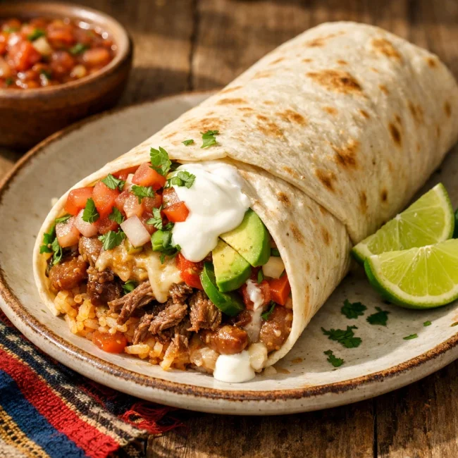 Traditional Mexican Burritos